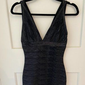 Herve Leger Black Bandage Dress - Size S